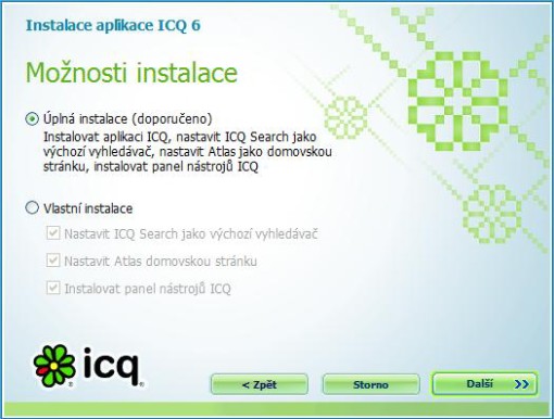 3.krok instalace Icq